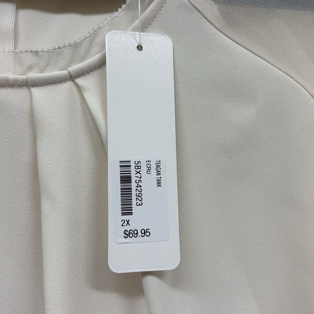 NWT Soft Surroundings Ecru Blouse - Picture 6 of 7